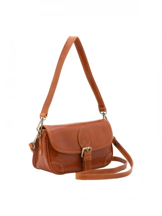 Foto van product Viola Castellani Schoudertas cognac / goud