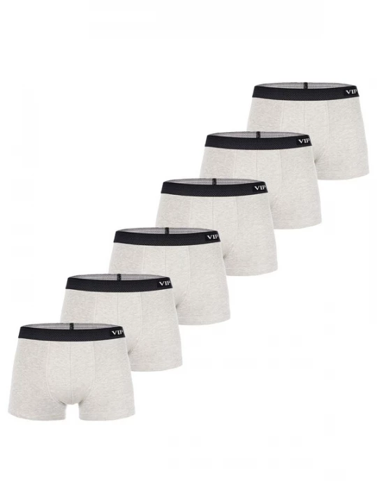 Foto van product VIP Boxershorts ' Premium Jersey Stretch ' lichtgrijs / grijs gemêleerd