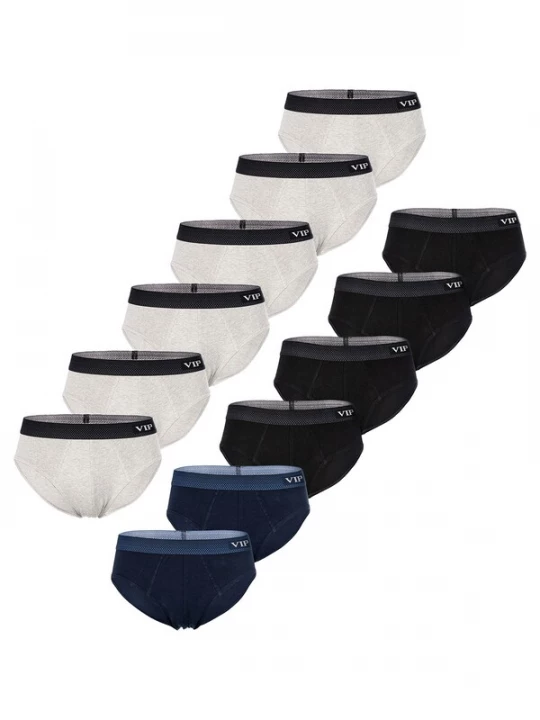 Foto van product VIP Slip ' Premium Jersey Stretch ' navy / grijs gemêleerd / zwart