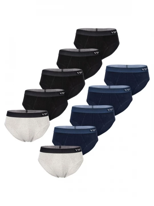 Foto van product VIP Slip ' Premium Jersey Stretch ' navy / grijs gemêleerd / zwart