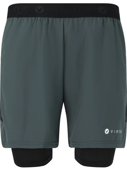Foto van product Virtus Sportbroek 'Dylan' donkergrijs / zwart / wit