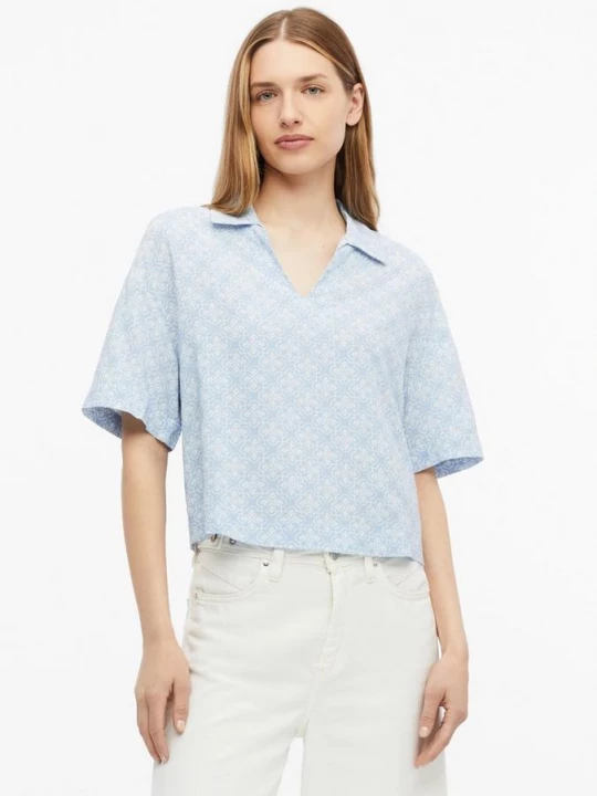 Foto van product Viscose blouse in boxy pasvorm s.Oliver