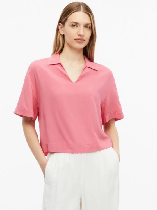 Foto van product Viscose blouse in boxy pasvorm s.Oliver roze