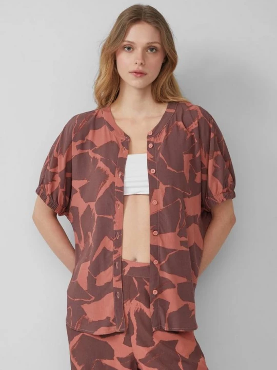Foto van product viscose blouse met elastiek aan de manchetten QS