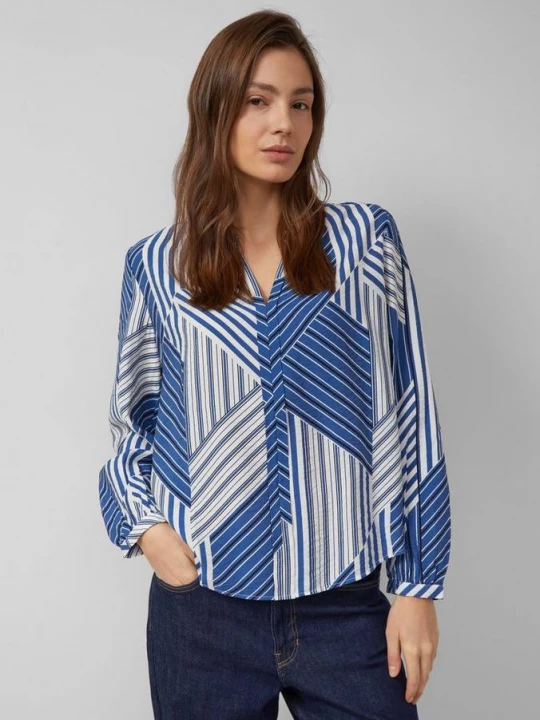 Foto van product Viscose blouse met rimpels en all-over print s.Oliver