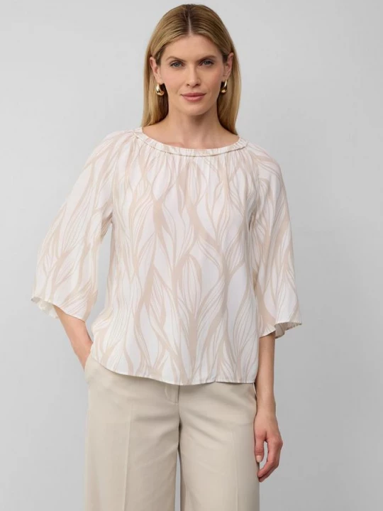 Foto van product Viscose blouse met wijde 3 / 4-mouwen en kraagdetail s.Oliver beżowy