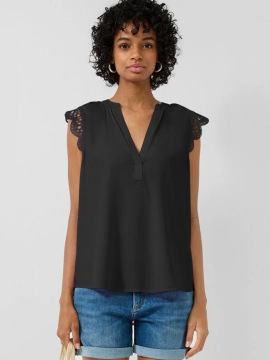 Foto van product Viscose blouse top QS zwart