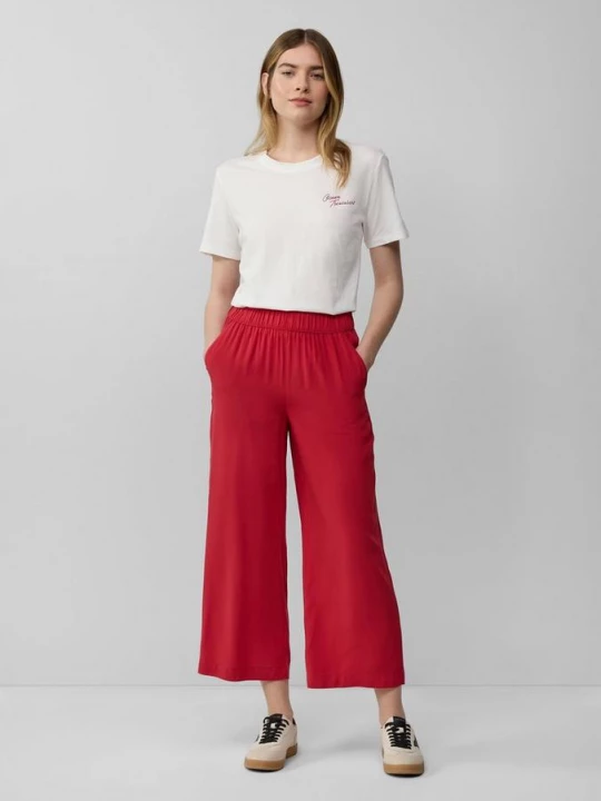 Foto van product Viscose broek met elastische tailleband s.Oliver rood