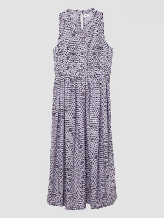 Foto van product Viscose midi-jurk met kraag met ruches s.Oliver wit
