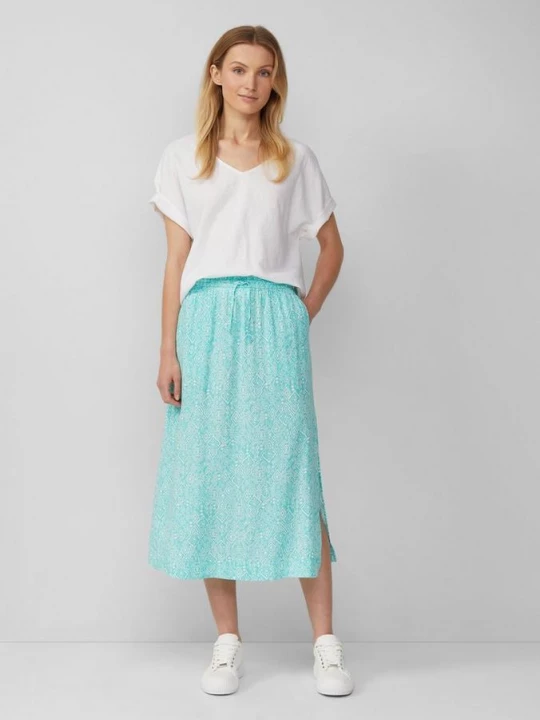 Foto van product Viscose midirok met steekzakken en tunnelkoord s.Oliver