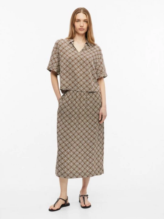 Foto van product Viscose midirok met steekzakken s.Oliver