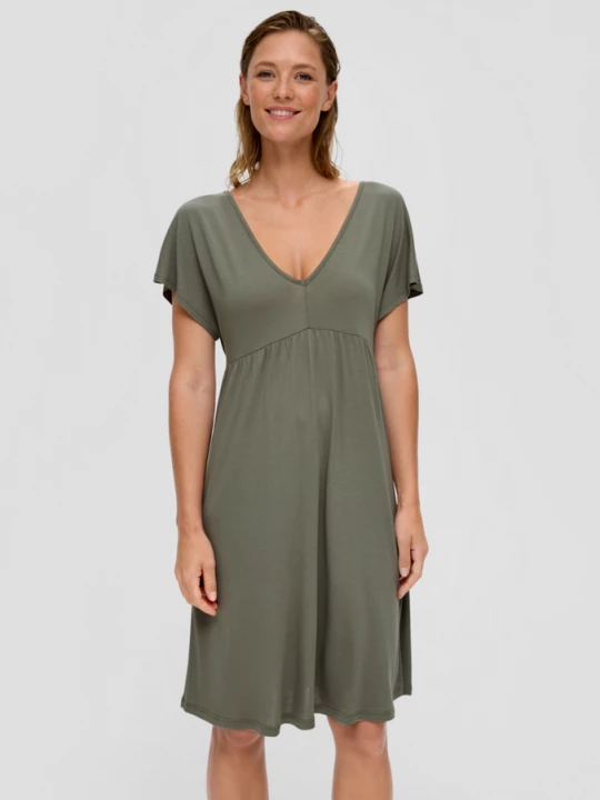 Foto van product Viscose strandjurk met rugdecolleté s.Oliver olijfgroen