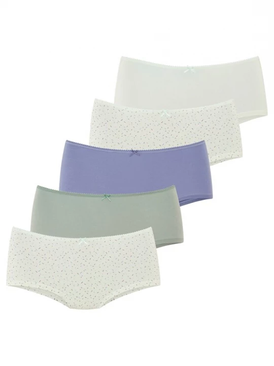 Foto van product VIVANCE Broekje crème / saffier / pastelgroen