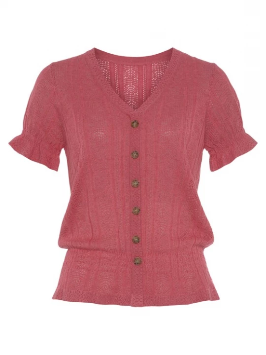 Foto van product VIVANCE Gebreid vest watermeloen rood