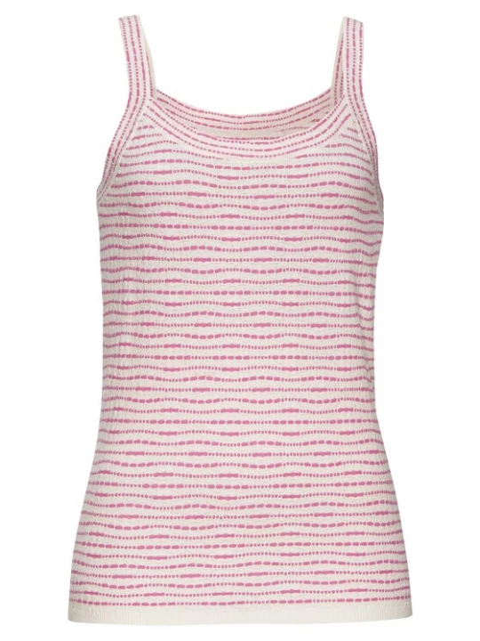 Foto van product VIVANCE Gebreide top rosa / wit
