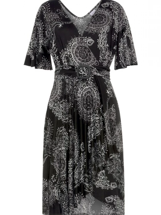 Foto van product VIVANCE Jurk zwart / wit