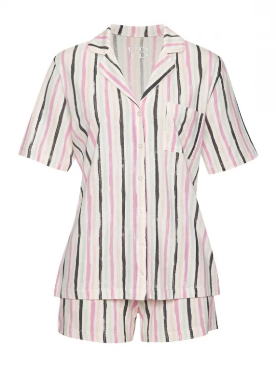 Foto van product VIVANCE Korte pyjama 'Dreams' antraciet / groen / oudroze