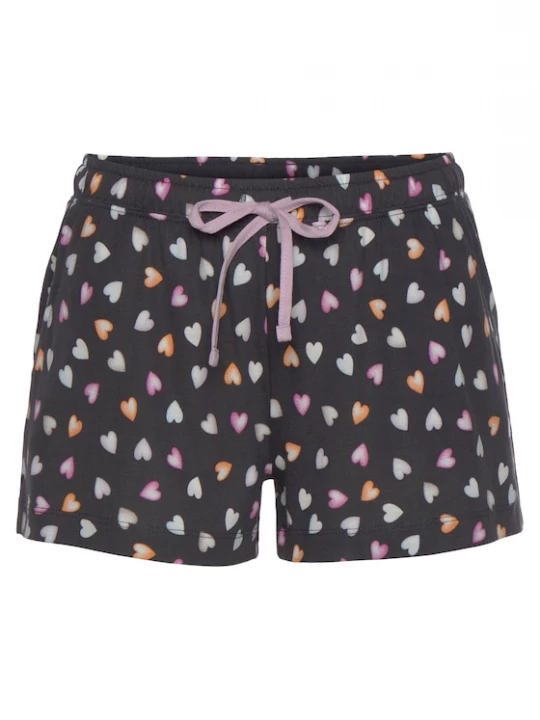 Foto van product VIVANCE Korte pyjama 'Dreams' antraciet / oranje / pink