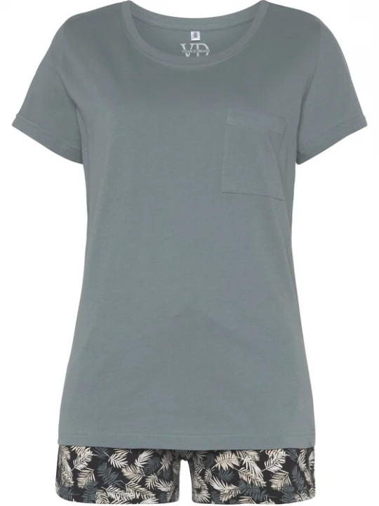 Foto van product VIVANCE Korte pyjama 'Dreams' beige / groen / zwart