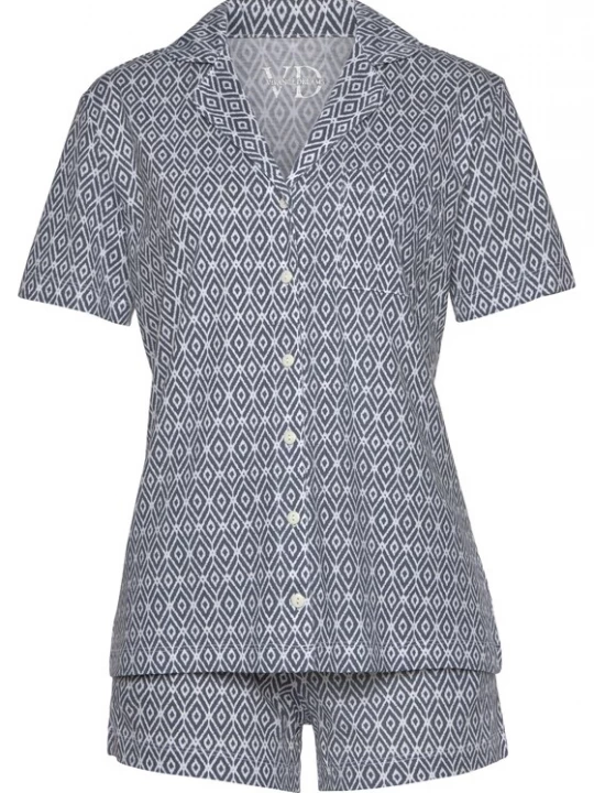 Foto van product VIVANCE Korte pyjama 'Dreams' grijs / wit