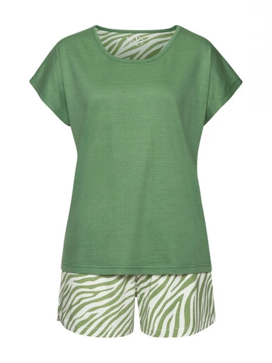 Foto van product VIVANCE Korte pyjama groen / offwhite