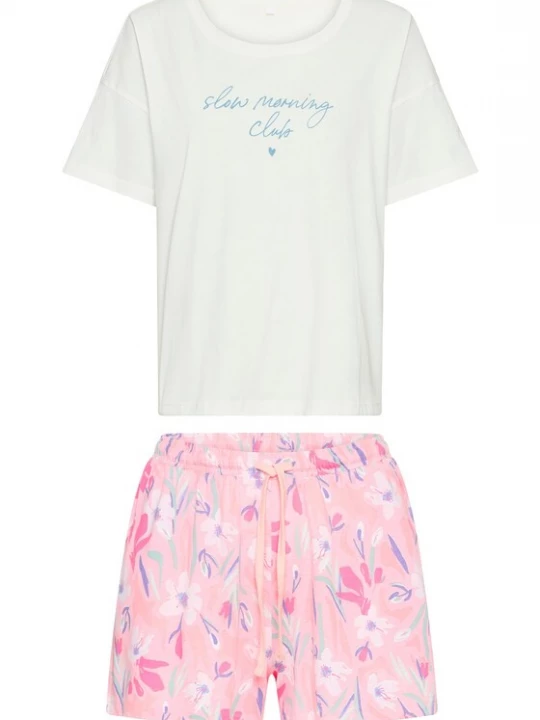 Foto van product VIVANCE Korte pyjama hemelsblauw / pink / rosa / wit