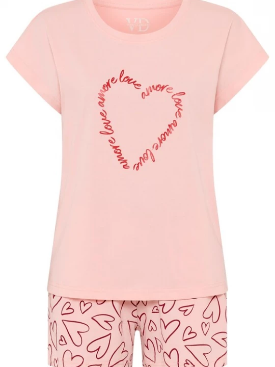 Foto van product VIVANCE Korte pyjama rosa / bordeaux