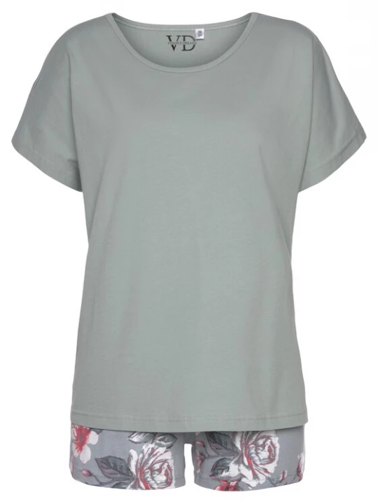 Foto van product VIVANCE Korte pyjama smoky blue / groen / pink / wit