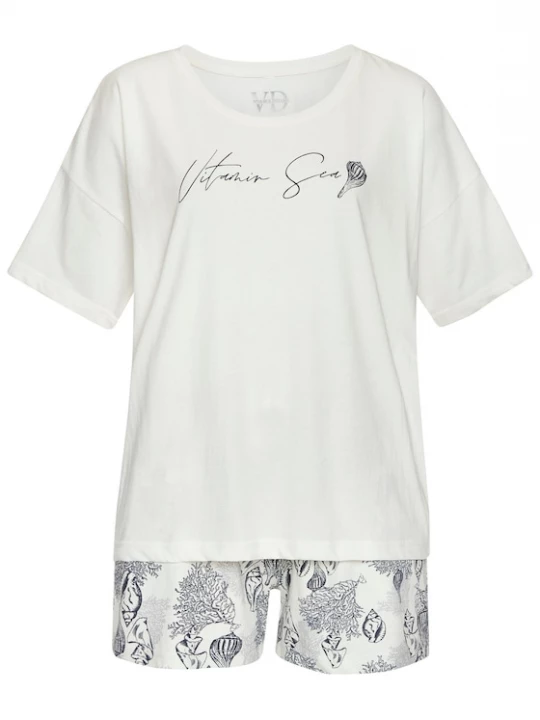 Foto van product VIVANCE Korte pyjama zwart / wit