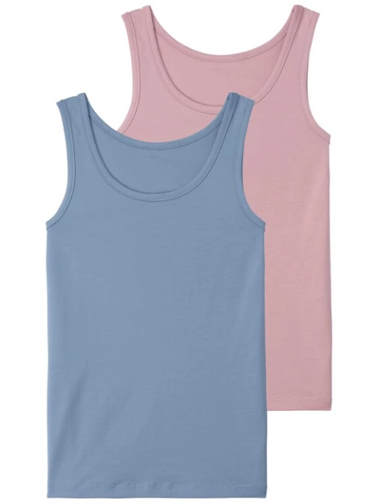 Foto van product VIVANCE Onderhemd duifblauw / rosa