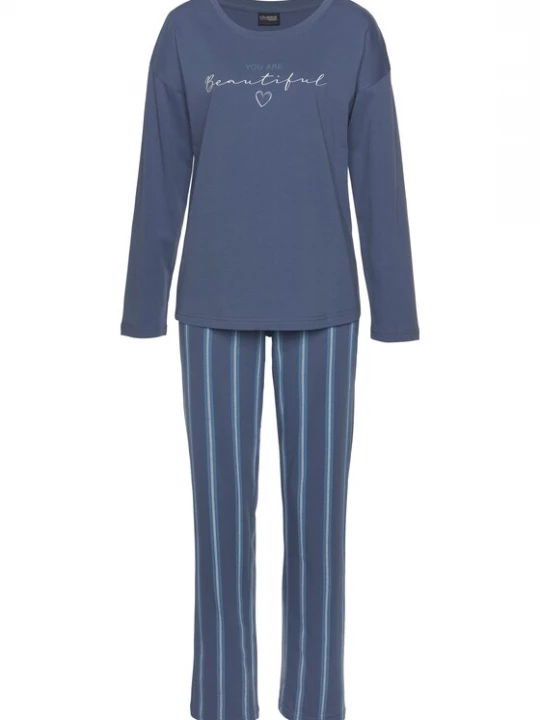 Foto van product VIVANCE Pyjama blauw / wit