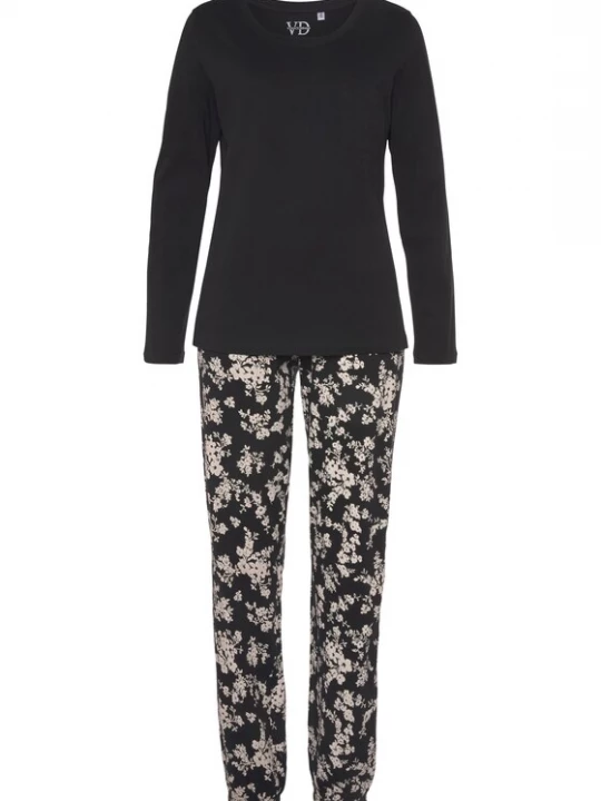 Foto van product VIVANCE Pyjama 'Dreams' crème / zwart