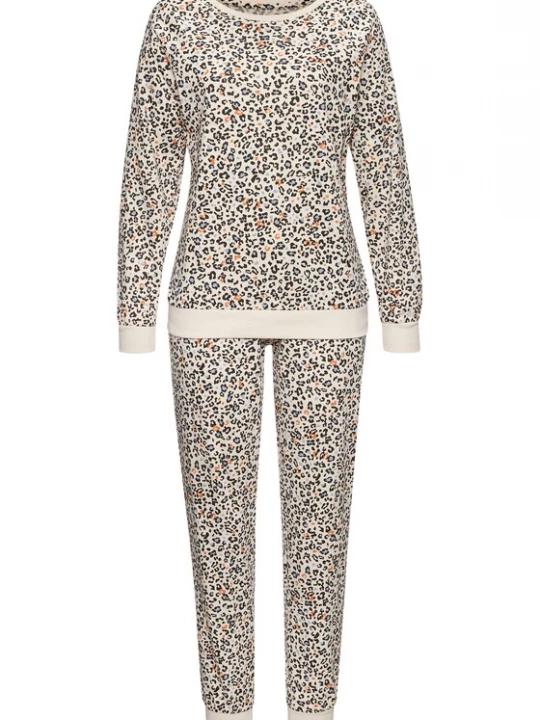 Foto van product VIVANCE Pyjama 'Dreams' ecru / lichtblauw / oranje / zwart