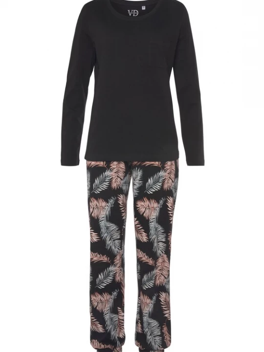 Foto van product VIVANCE Pyjama 'Dreams' grijs / pink / zwart