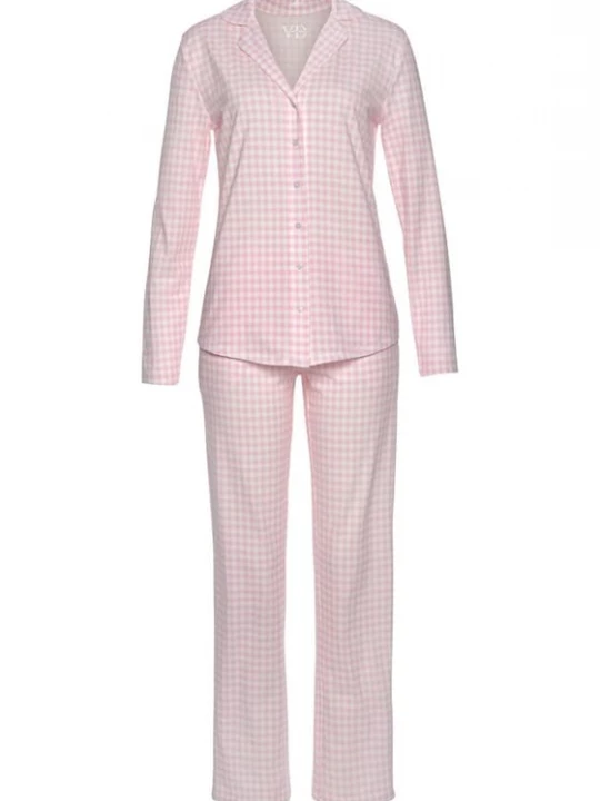 Foto van product VIVANCE Pyjama 'Dreams' lichtroze / wit