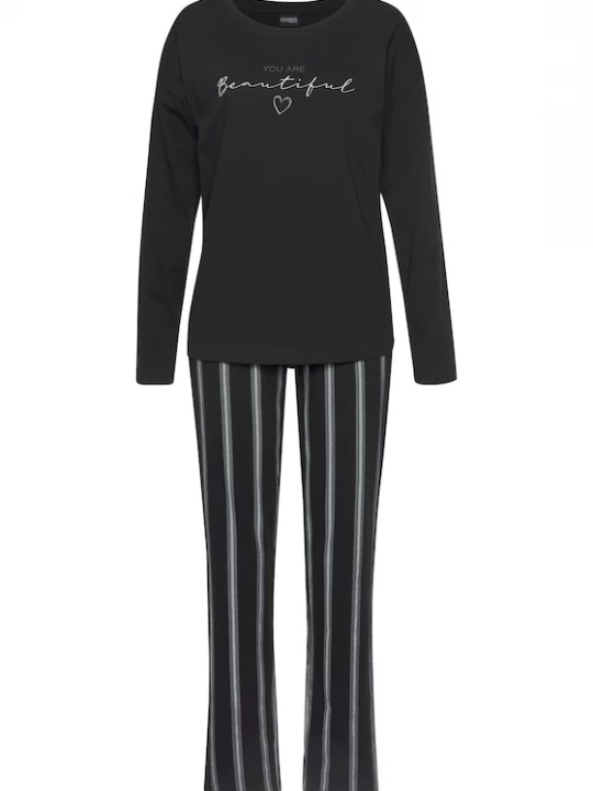 Foto van product VIVANCE Pyjama 'Dreams' navy / wit