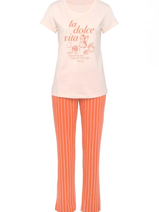 Foto van product VIVANCE Pyjama 'Dreams' oranje / abrikoos