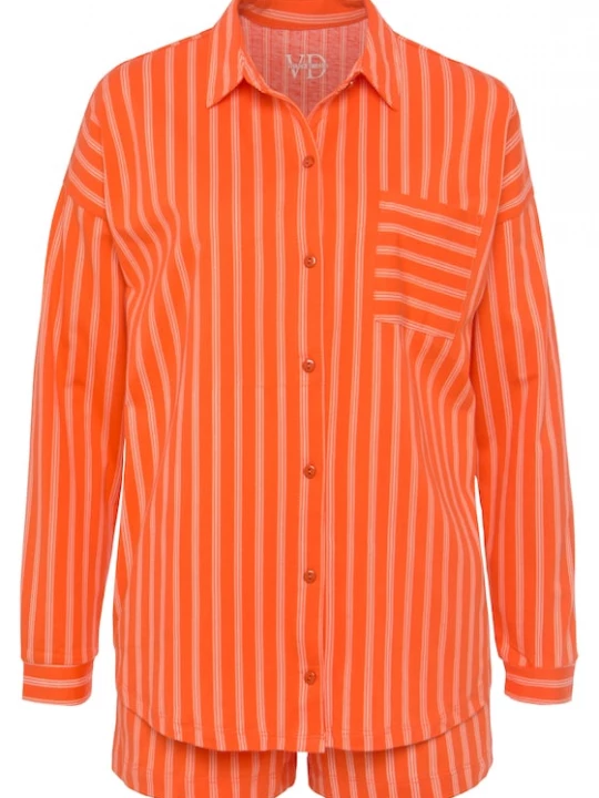 Foto van product VIVANCE Pyjama 'Dreams' oranje / wit