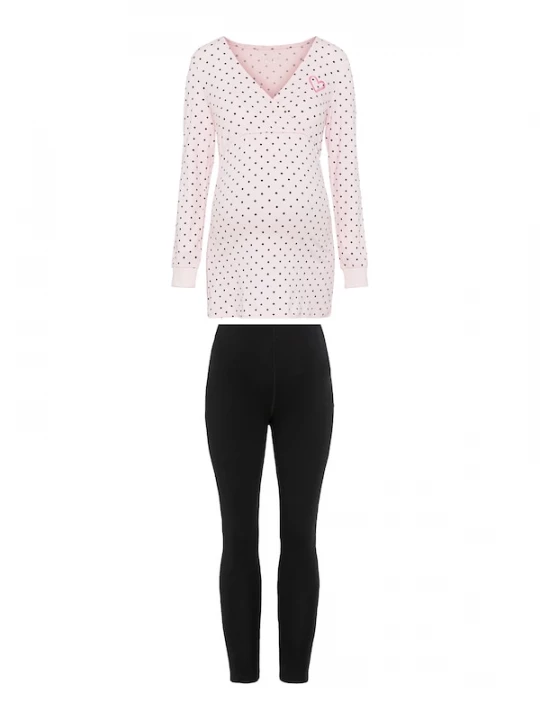 Foto van product VIVANCE Pyjama 'Dreams' pink / rosa / zwart