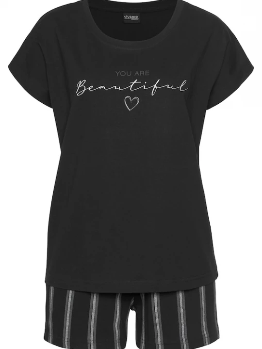 Foto van product VIVANCE Pyjama grijs / zwart