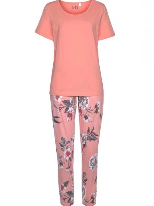 Foto van product VIVANCE Pyjama 'Hortensia' koraal / oudroze