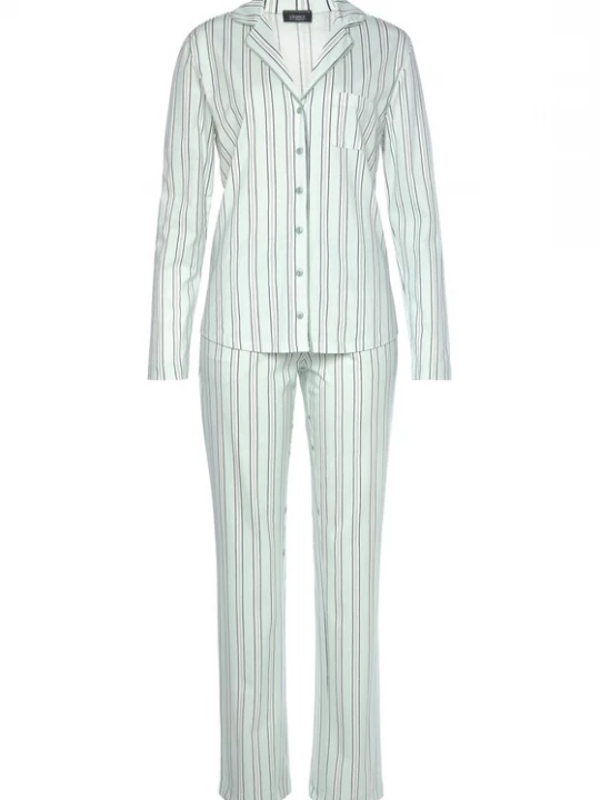 Foto van product VIVANCE Pyjama nachtblauw / jade groen / wit