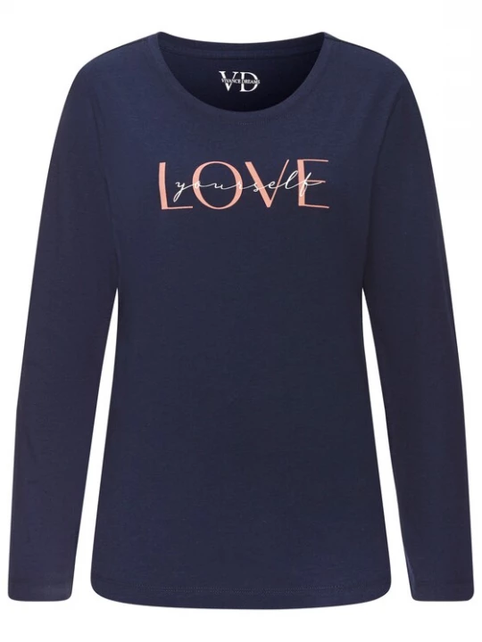 Foto van product VIVANCE Pyjama navy / groen / lichtroze / wit