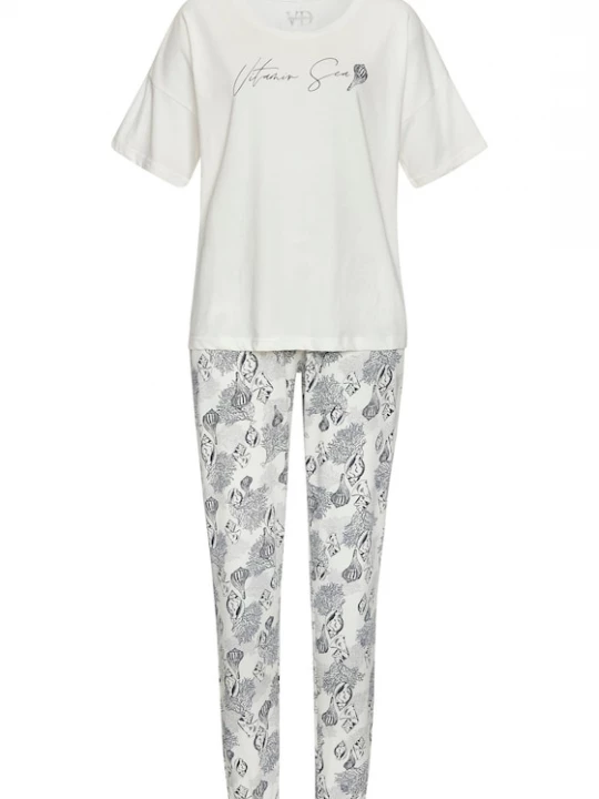 Foto van product VIVANCE Pyjama zwart / offwhite