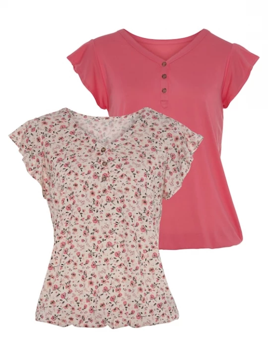 Foto van product VIVANCE Shirt beige / gemengde kleuren / pink