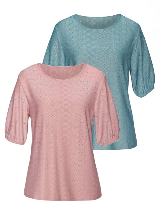 Foto van product VIVANCE Shirt blauw / oudroze