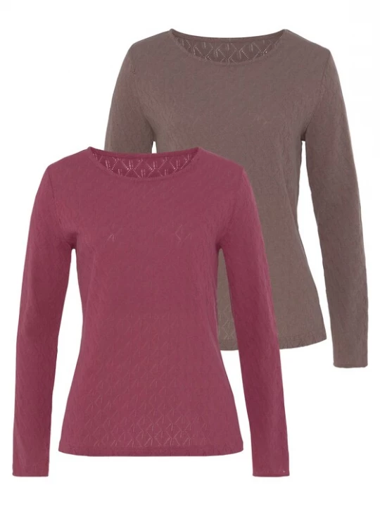 Foto van product VIVANCE Shirt bruin / roodviolet