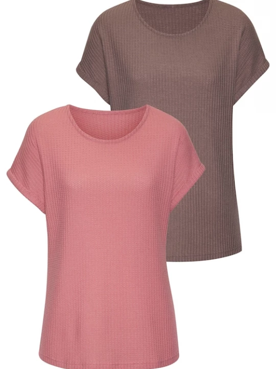 Foto van product VIVANCE Shirt chocoladebruin / framboos