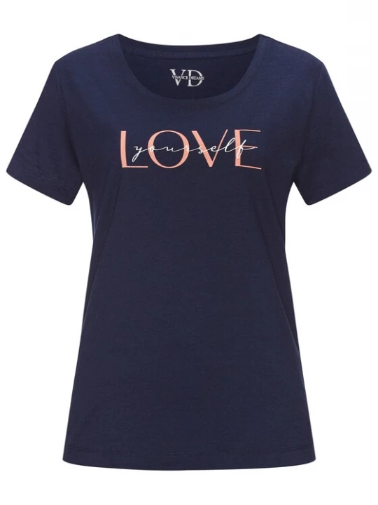 Foto van product VIVANCE Shirt donkerblauw / koraal / wit