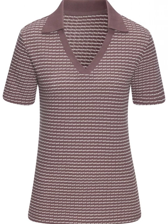 Foto van product VIVANCE Shirt donkerbruin / natuurwit